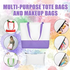 24 Blank Sublimation Tote Bags + Zipper Pouches – FREE DTF Film w/ Custom Design