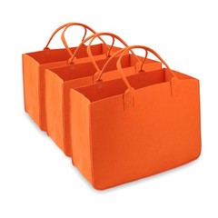 Large Reusable Felt Tote Bag Heavy Duty Grocery Shopping 16x12x10 Inch