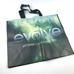 doTerra evolve Connection 2021 Reusable Shopping Bag Green Pine Trees 20 x 16″
