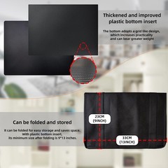 6 PCS Reusable Grocery Bag Reinforced Handle Thick Bottom Board 45lb Large