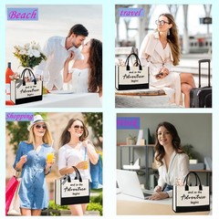 Adventure Canvas Tote Bag, Bridal Shower Gifts for Bride,Wedding Gift Bag, En…
