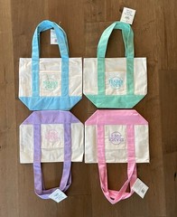 TJ’s Mini Totes Trader Joe’s Pastel Colors, Set of 4 – 2026 BRAND NEW with Tags