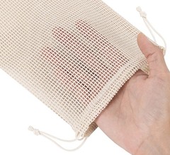 100 Percent Cotton Double Drawstring Mesh Bag Herb Nut Spice 6×8 Inch 5 PCS
