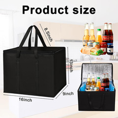 4 Pack Insulated Reusable Grocery Shopping Bags with Zippered Top,Food