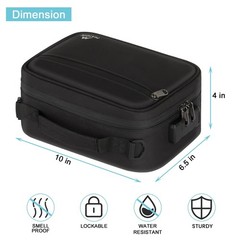 MATEIN Smell Proof Bag, Odor Bags Stash Box 1 Count (Pack of 1), Black