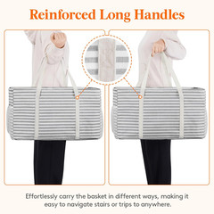 Extra Large Utility Tote Collapsible Reusable Grocery Shopping Laundry Basket