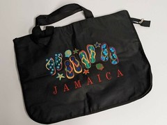 JAMAICA TOTE BAG Full Zip Black with multicolor embroidery