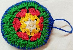 Handmade Womens Folding Grocery Purse Reusable Shopping Market Tote Shoulder Bag