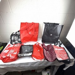 Lululemon Reusable Lunch Shopping Tote Lot Of 8Bags (6 Small 2 Large) Bundle