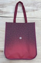 LULULEMON Reusable Shopping Tote Button Shoulder Bag Women Red SIZE L