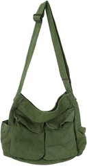 Canvas Menr Bag Lar Crossbody Bag with Multiple Poets Canvas