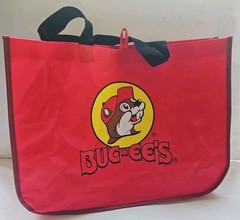 Buc-ees Reusable Shopping Tote Bag Size 4x13x17″ Popular Logo Red Multicolor
