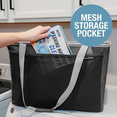 CleverMade EcoBasket Collapsible Reusable Grocery Tote 30L
