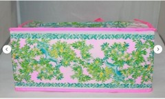 NEW Lilly Pulitzer Palm Tree Green & Pink Reusable Tote Shopping Bag