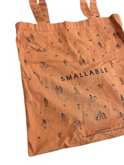 Smallable Limited Edition Orange Tote Bag From Paris 16×15 Organic Cotton