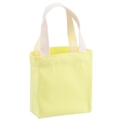 Small Canvas Tote Bag for Women, 7 x 2 x 6″ Canvas Bags, Bright Yellow