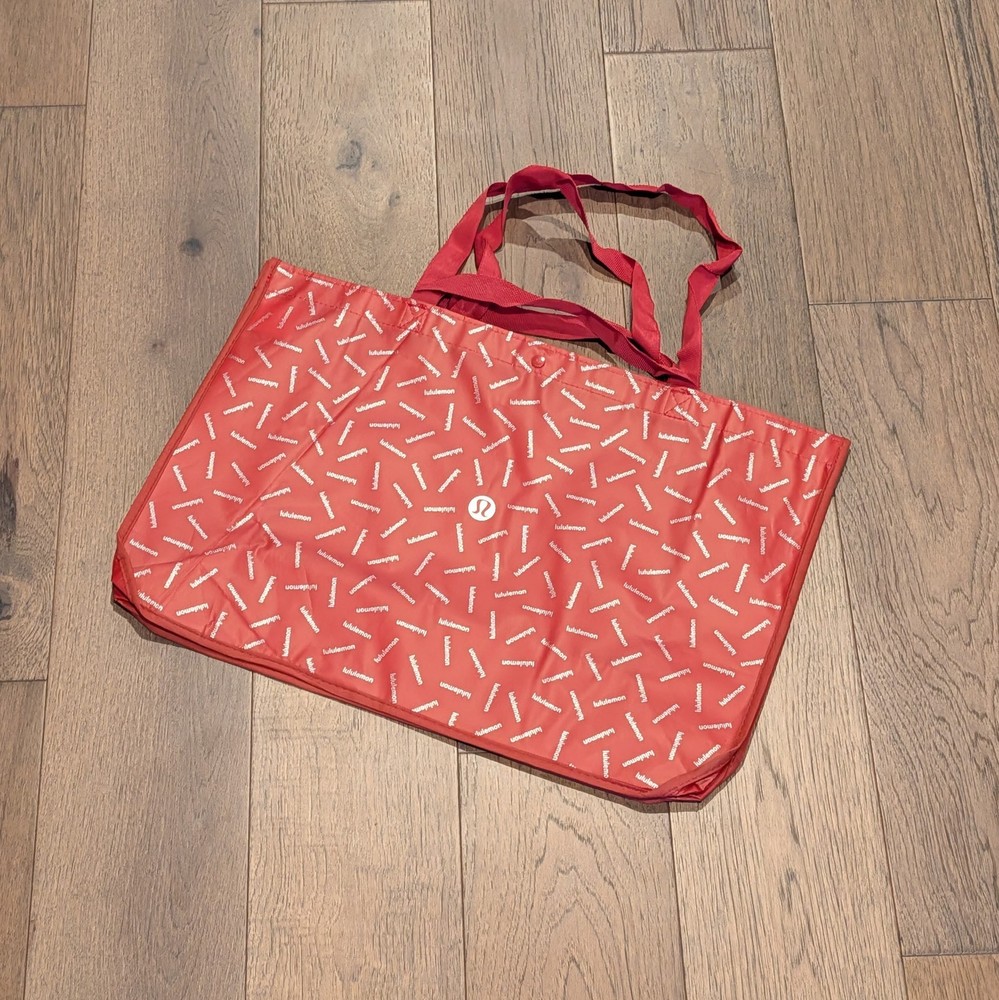 Lululemon Extra Large XL Jumbo Reusable Shopping Tote Bag Yoga Red NWT NEW!* ⚡