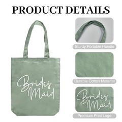 LADY & HOME 6pcs Bachelorette Party Tote BagBride Team Tote Bag Bridesmaid Co…