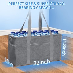 Extra Large Grocery Tote Bag, 42L Reusable Grocery Bags, Foldable Shopping Ba…