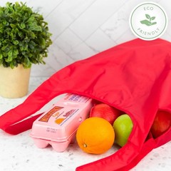 Bolsas de compras reutilizables lavables plegables poliester paquete de 10