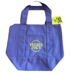 Trader Joe’s Mini Canvas Tote Bag Halloween Hottest It Bag Limited Purple 🎃