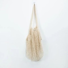 French Market Grocery Cotton Net Bag (Natural Off-White)