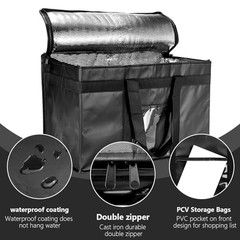 Yalin XXXL Large Insulated Cooler Bag, Styrofoam Cooler of Keep XXL (Pro) Black