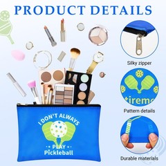 24 Pcs Pickleball Makeup Bags Bulk Gifts for Women, Multicolor