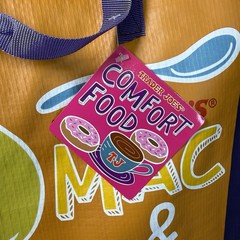 NWT Trader Joe’s PBJ Mac Cheese Souvenir Bag Reusable Shopping Grocery Tote Bag