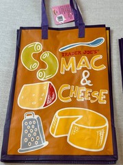 NWT Trader Joe’s REUSABLE GROCERY MAC & CHEESE PB&J Shopping Tote/Gift Bag