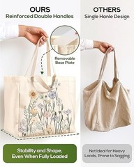 Bolsas de lona grandes para compras reutilizables y extra grandes de hombro