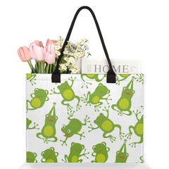 Pardick Frog Cute Tote Bag For Women Travel Bag Reusable Grocery Bag Utility …
