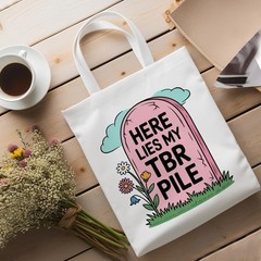 Funny Reusable Book Lover Canvas Tote – Gift for Bookworms, Women & Girls