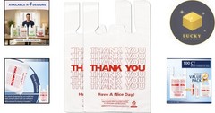 Versatile 100PCS White Plastic Shopping Bags – Ideal for Grocery and More