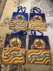4 VTG Trader Joe’s Reusable Surfboards Beach Palm Trees Shopping Tote Bag