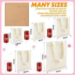 48 Pcs Mini Canvas Tote Bags for DIY, Parties & Groceries – 8.5×8 Inch