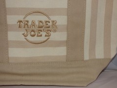 Trader Joe’s – Mini Canvas STRIPED Tote Bag – Beige – Summer 2026 – Limited Ed