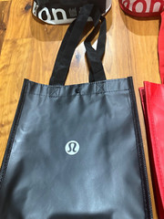 4 Lululemon Tote Reusable Shopping Tote Bag Black White Red Lot 4 New 9X11.5 in.