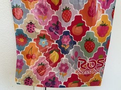 ROSS Dress For Less Reusable Shopping Tote Bag 17×17″ Summer Fruits NEW