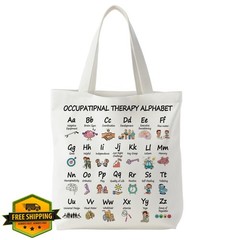 KBRCT Nurse Canvas Tote Bag Shopping Grocery Gift