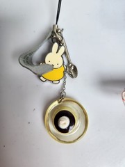 Lot Miffy Baggu x Flower Reusable Bag + Bag Charm RARE