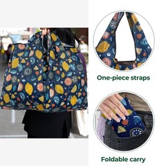 Foldable Reusable Shopping Bags Large Heavy Duty Tote Washable Handles
