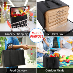 1-Pack Insulated Reusable Grocery Bags, X-Large Insulated Food Delivery Bag f…