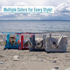2 Pack Clear Beach Bag, Large Transparent Large Tote Bags Swim Pool Gym Summe…