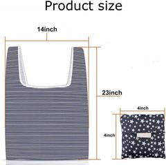 Reusable Grocery Shopping Bags – Foldable Tote Bags (4 Pack) Waterproof