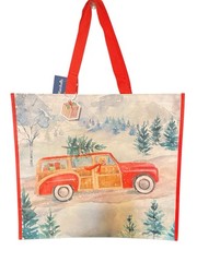 Marshalls Christmas Golden Retriever Dog Large Reusable Shopping Tote Bag