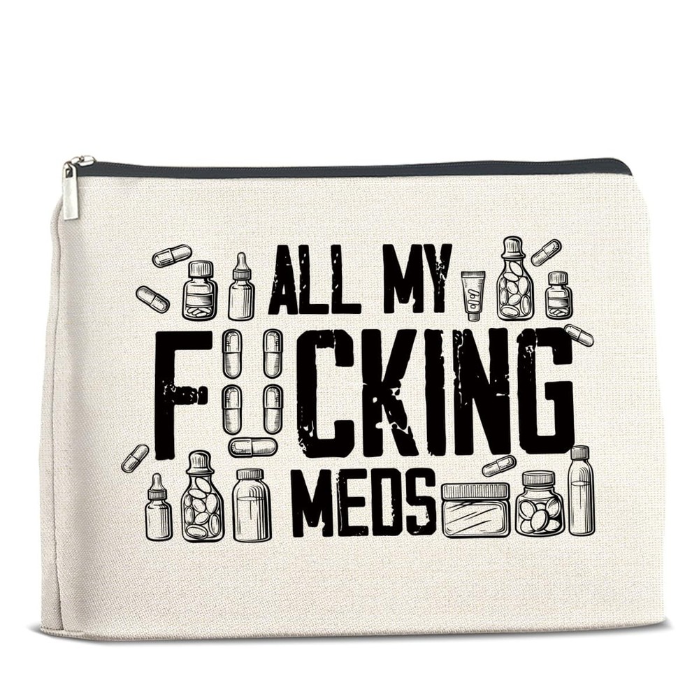 Funny Medicine Makeup Bag Gifts for Nurse Practitioner Pharmacist Patient FUR