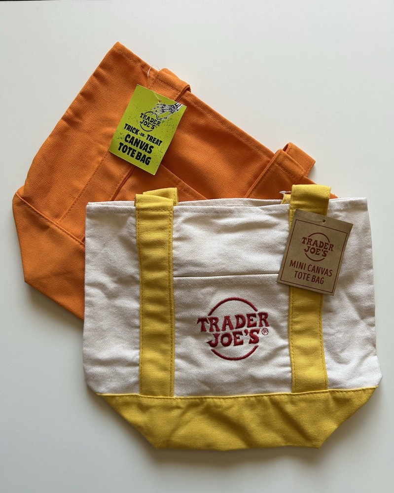 Trader Joe’s Mini Canvas Tote Bag Bundle (Size: 13x11x6)