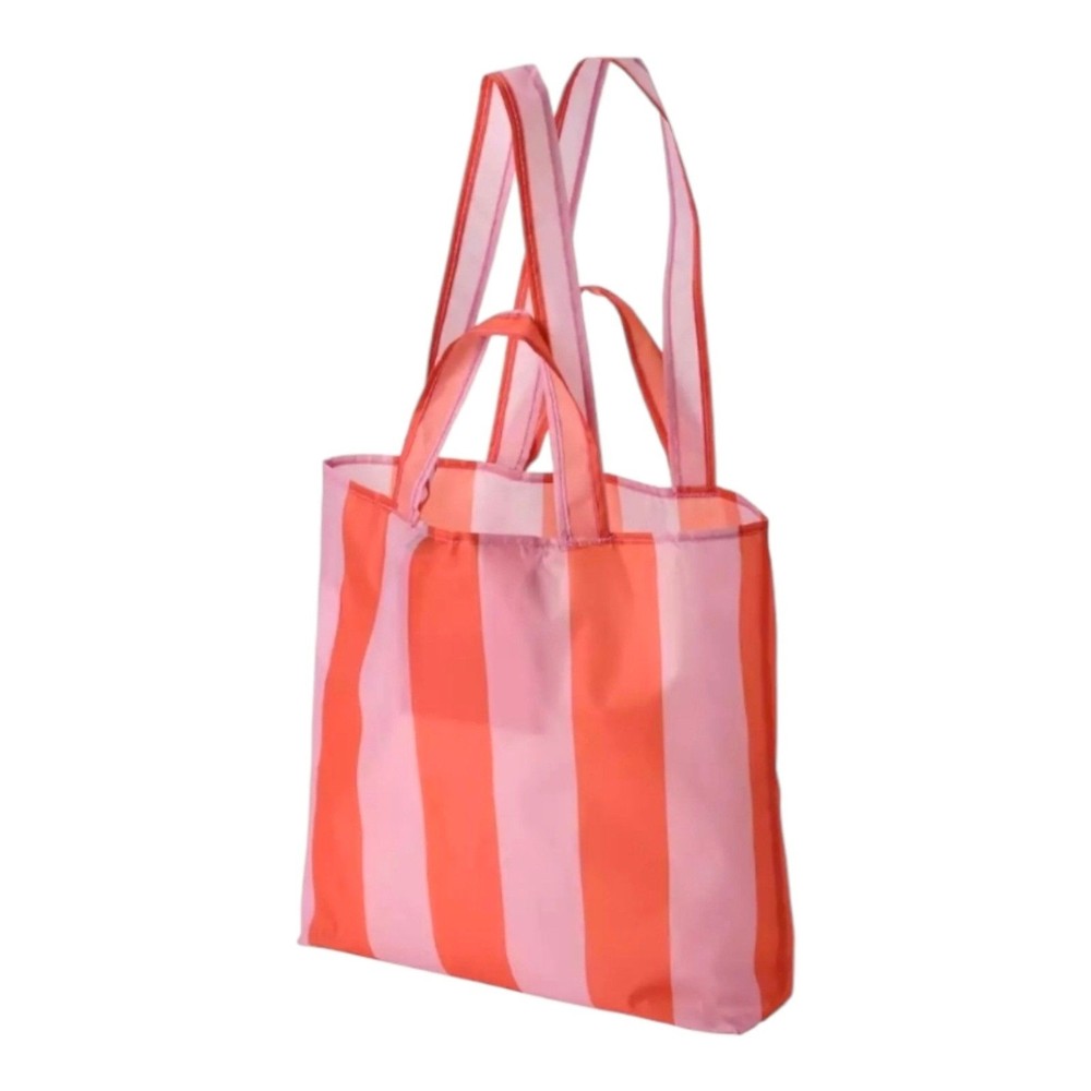 IKEA Tote Shopping Bag Foldable Lightweight Reusable Orange Pink Multi Use