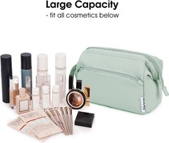 Narwey Wide-open Makeup Bag Women Girls, Travel Toiletry Bag for Women Cosmet…